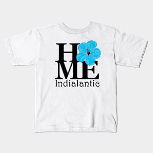 HOME Indialantic Blue Hibiscus Kids T-Shirt